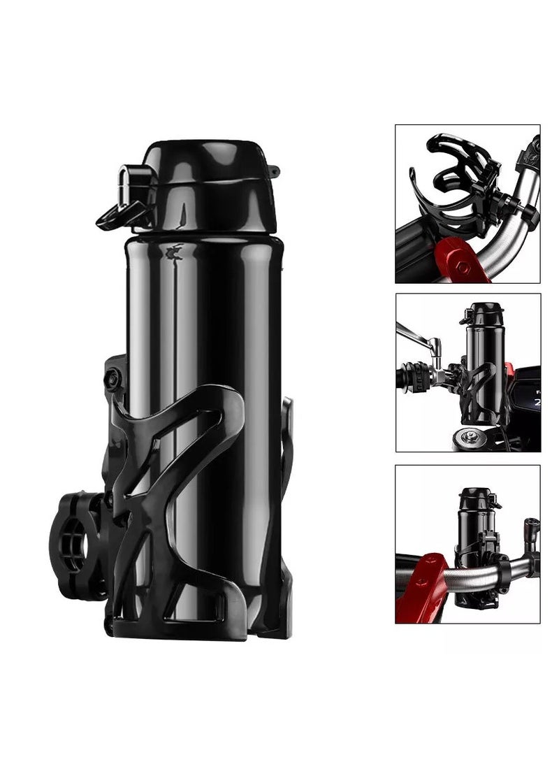 Chabeia Motorcycle Cup Holder, Handlebar Cup Holder,Mount Cup Holder, for ATV Bike,Universal , Bike Drink Cup Holder ,for 18-32MM diameter handlebar ,Black - Image 2
