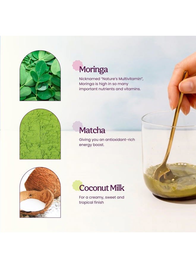Blume لاتيه السوبر فود - مسحوق الماتشا مع جوز الهند، كافيين طبيعي، إل-ثيانين، طاقة وتركيز طوال اليوم، خالي من السكر، مورنغا، نباتي، لاتيه ماتشا عضوي من شيزوكا اليابان، شاي أخضر - 25 حصة - Image 5
