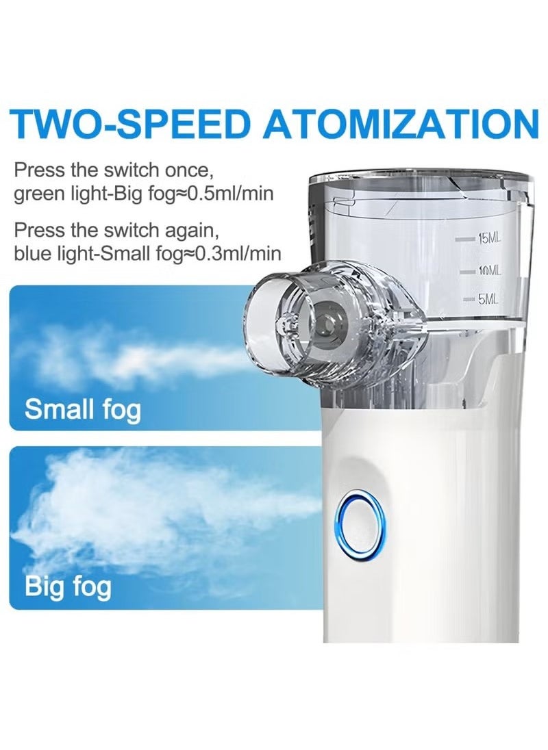 JUNYOUK - Ultrasonic Inhaler Mesh Nebulizer Portable Steam Inhaler Atomizer Compact Machine for Adults and Kids Super Nebulise Quiet Handheld Ultrasonic Mesh with Auto-Cleaning Modes for Travel - Image 1