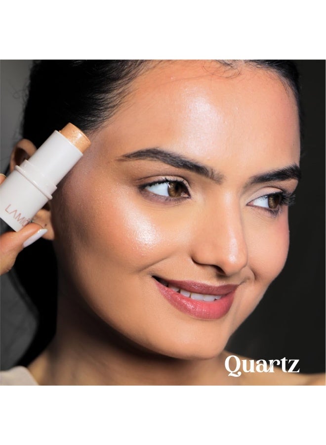 Lamior Bouncy Jelly Glow Stick - Quartz | 95% Natural, Hydrating & Long-Lasting Highlighter | Smudge-Resistant, Cooling & Skincare-Infused | Multipurpose for Face, Eyes & Body | Vegan & Cruelty-Free - Image 2