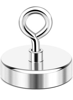 Alruht Super Strong Neodymium Fishing Magnets, 500 lbs 227 KG Pulling Force Rare Earth Magnet with Countersunk Hole Eye Bolt for Retrieving in River and Magnetic Fishing, Diameter 6cm  - Image 1