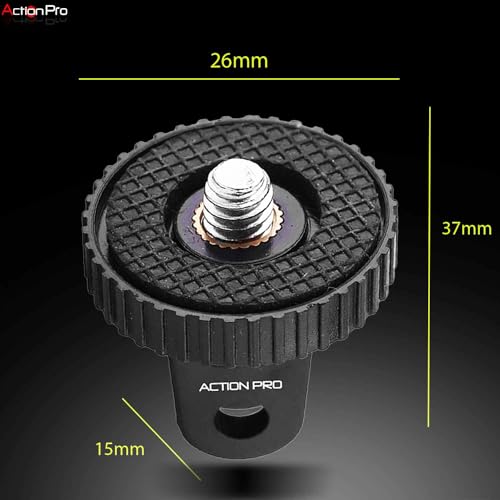 Action Pro 1/4 Thread ABS Tripod Mount with Stainless Steel Nut Adapter Compatible with GoPro Hero 13 12 11 10 9 8 7 6 5 4 3+ 3 /Insta360/DJI Osmo Pocket/SJCAM/Xiaomi/YI All Action Cameras - Image 3