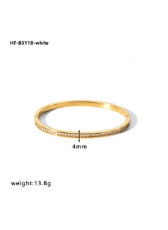European And American Gold Bracelet Stainless Steel 8k Gold Bracelet Fashion Joker Does Not Fade Temperament Women's Bracelet