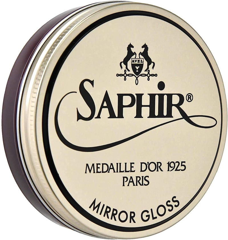 Saphir سافير ميدال دو أور لمعة مرآة - شمع طبيعي لتلميع الأحذية والجزمة الجلدية لون: بوردو - Image 1