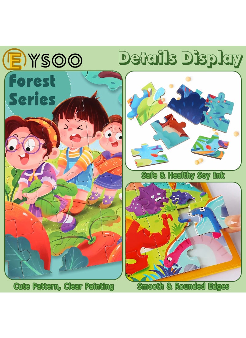  إيسو EYSOO ألغاز مغناطيسية 3 عبوات - كتب ألغاز مغناطيسية للأطفال (16+20+25 قطعة) ألغاز مغناطيسية محمولة للسفر للأطفال بعمر 3+ سنوات - للبنين والبنات (المستوى الثالث-ب)  - Image 5