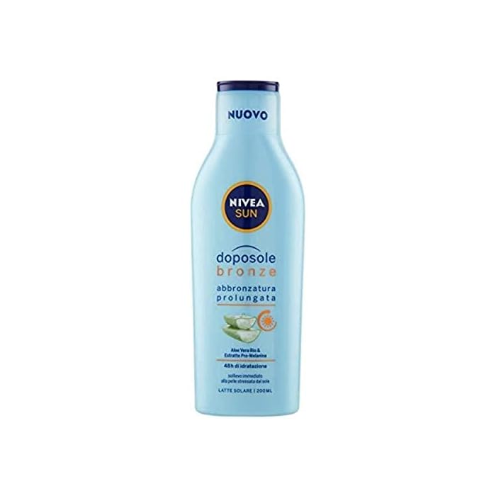 NIVEA Sun After Sun Tanning Lotion Bronze Prolonged 200 ml (6.76 fl oz), Lightweight After Sun Body Care Milk, Fast Absorbing Daily Skin Care Lotion for Post-Beach Use
