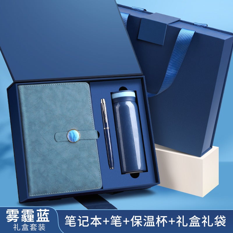 Notebook Set With Thermos Cup, Customizable With Engraved Logo, Notepad, 70% Off Magnetic Clasps, Gift Box For Business - Image 1
