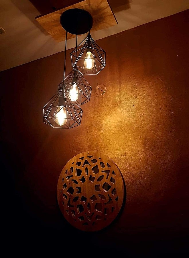 LIGHTZILLIA إضاءة معلقة هندسية، وحدة إضاءة معلقة عصرية هندسية للسقف، مناسبة لجزيرة المطبخ، والبهو، والممر، وغرفة النوم، والمدخل (المصباح متضمن) - بلاك دايموند - Image 4