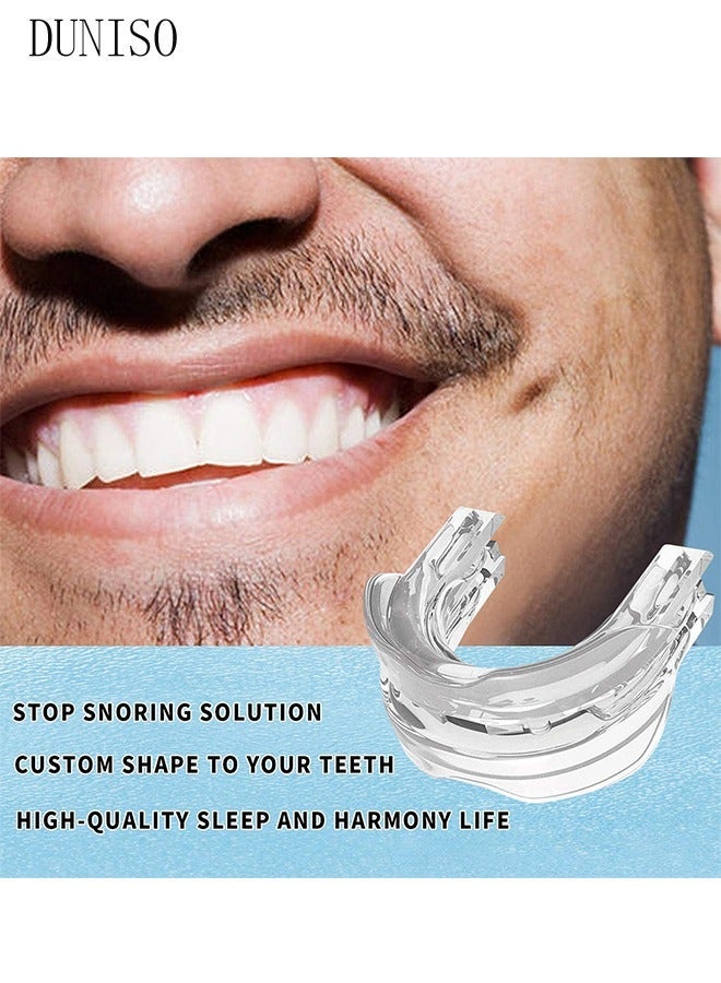 DUNISO Anti-Snoring Device Reusable Anti-Snoring Mouthpiece with Comfort Size Help Sleep at Night, Prevent Snoring and Snoring, Anti-grinding Braces Snoring Device for Men and Women - Image 5