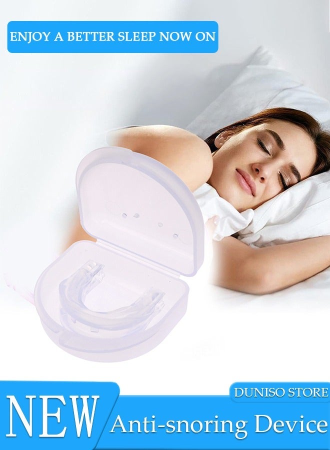DUNISO Anti-Snoring Device Reusable Anti-Snoring Mouthpiece with Comfort Size Help Sleep at Night, Prevent Snoring and Snoring, Anti-grinding Braces Snoring Device for Men and Women - Image 1