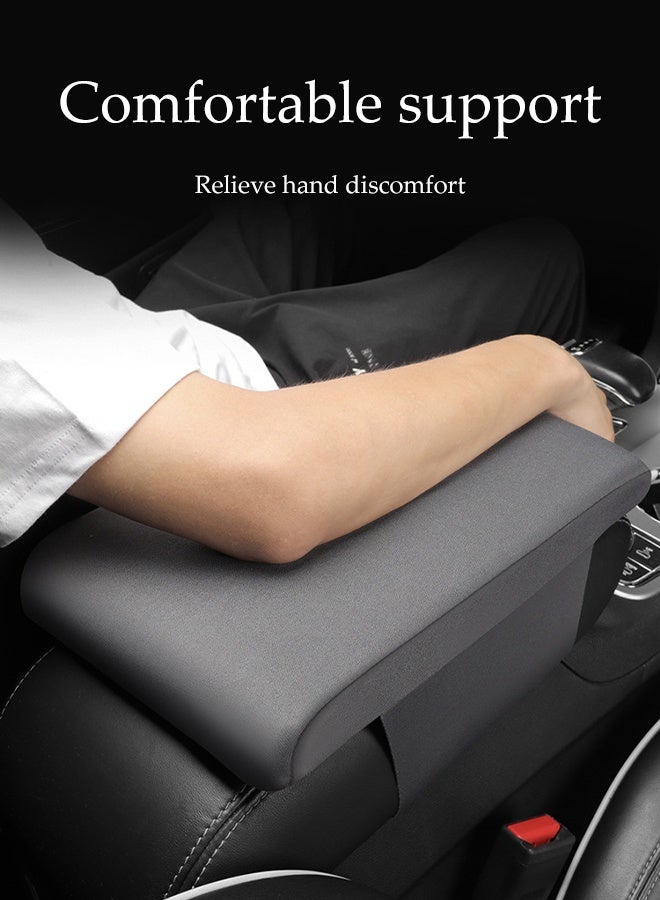 DUNISO Car Armrest Pad Memory Foam Relieve Elbow Pressure Armrest Box Booster Pad Soft Auto Arm Rest Protector Cover for Most Vehicles, SUVs, Trucks, Cars - Image 2