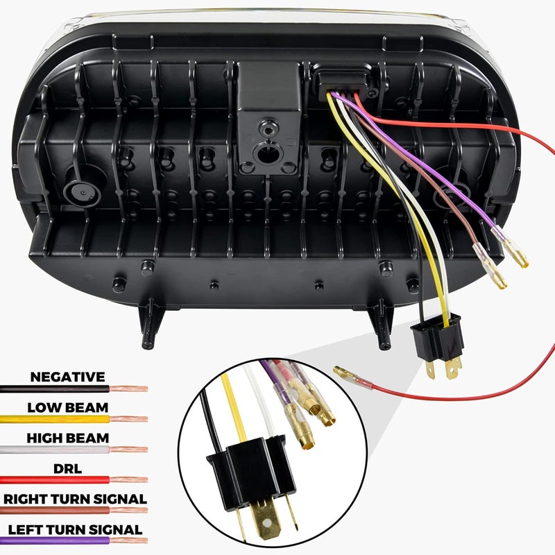 VEISUTOR Dual LED Headlights for Harley Road Glide 2004-2013 - High Low Beam Turn Signal Lights - Image 4
