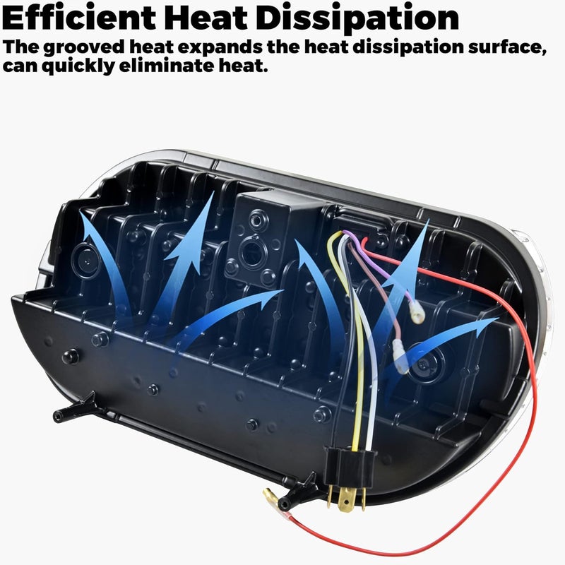 VEISUTOR Dual LED Headlights for Harley Road Glide 2004-2013 - High Low Beam Turn Signal Lights - Image 3