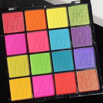 KARLOR 16 colors eyeshadow palette colorful eyeshadow matte shimmer eyeshadow radiant bright colorful eyeshadow well pigmented color bomb eyeshadow red green blue purple eyeshadow longlasting - Image 3