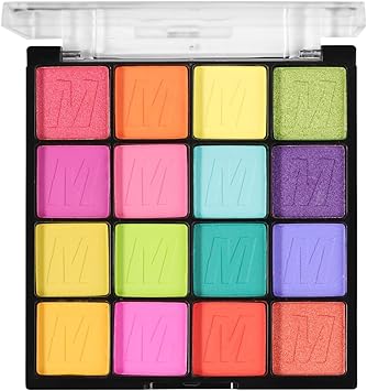 KARLOR 16 colors eyeshadow palette colorful eyeshadow matte shimmer eyeshadow radiant bright colorful eyeshadow well pigmented color bomb eyeshadow red green blue purple eyeshadow longlasting - Image 1