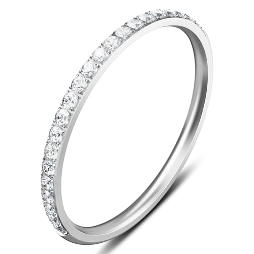 ZOOROO 2-Pack 14K Gold Plated Stacking Rings for Oura Ring Gen 4/Oura Ring Gen 3, Cubic Zirconia Simulated Diamond Oura Stack Rings for Women - Image 2