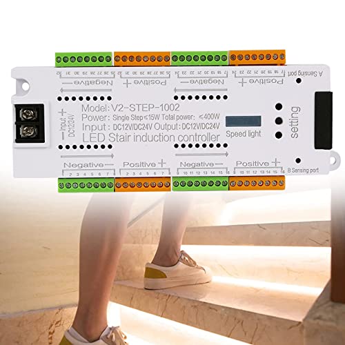 Copgge Motion Sensor LED Stair Light Controller Stairway Lighting Controller 32 Channel Light Automatic Staircase Ladder Step Light Controller for Stairway Light - Image 1