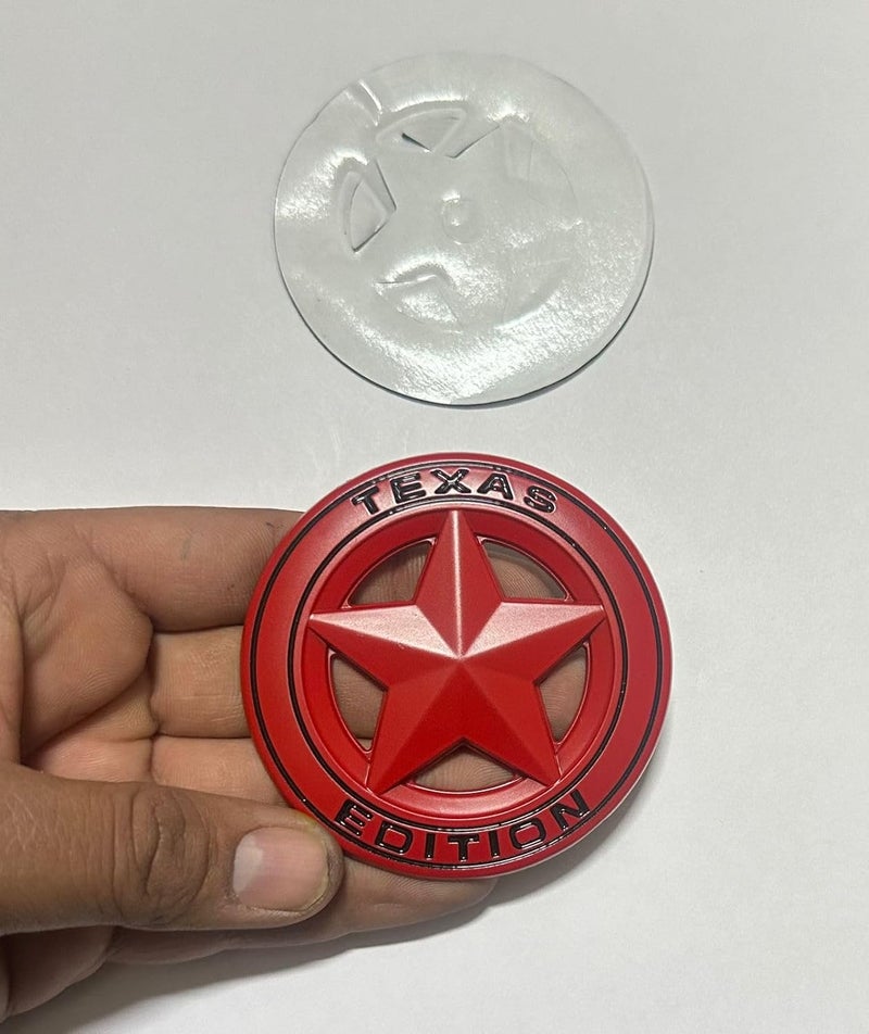 AUTO MT شعارات للسيارة والدراجة شعار معدني وشبكة شعار معدني، ملحقات السيارات لشعار 3D شارة ملصق رياضة السيارات ملصق جولة كبيرة. - Image 1