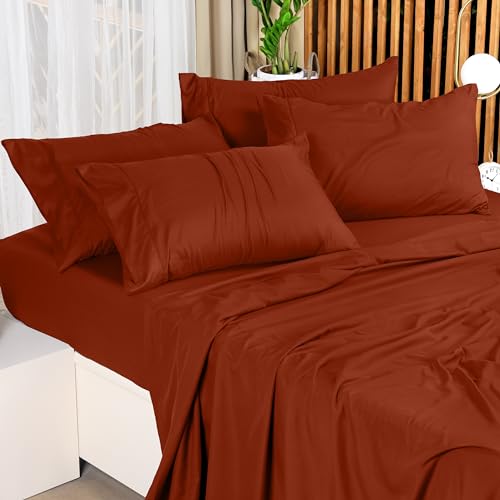 Utopia Bedding Queen Bed Sheets Set - 4 Piece Bedding - Brushed Microfiber - Shrinkage and Fade Resistant - Easy Care (Queen, Terracotta Orange) - Image 5