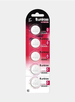 Uniross Uniross Lithium Coin Cells CR2430 (Blister of 5)Uniross Lithium Coin Cells CR2430 (Blister of 5)Uniross Lithium Coin Cells CR2430 (Blister of 5)  - Image 1