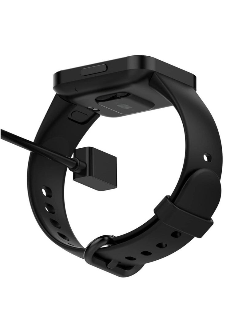 إتش إل تيك كابل شاحن مغناطيسي لهاتف شاومي 7 برو ، ساعة ريدمي 2 ، ساعة ريدمي 2 لايت ، ريدمي هورلوج 2 ، ريدمي سمارت باند برو ، شاحن ساعة ذكية كابل شحن USB بطول 1 متر / 3.3 قدم أسود - Image 2