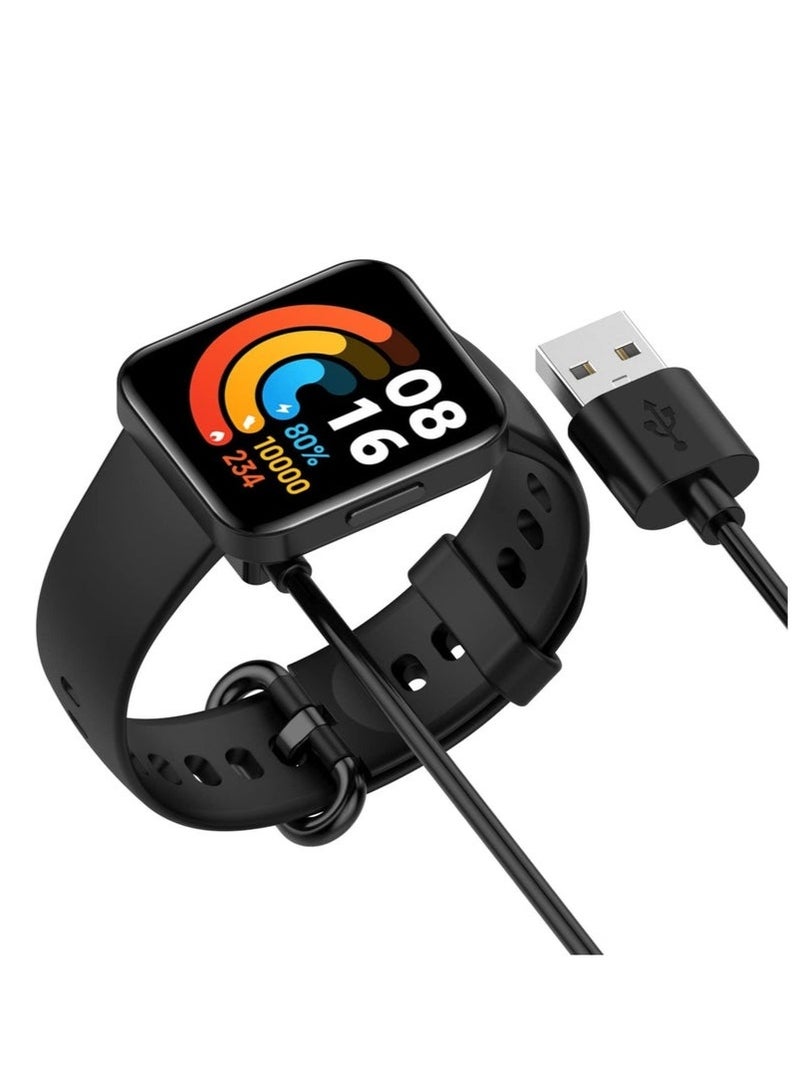 إتش إل تيك كابل شاحن مغناطيسي لهاتف شاومي 7 برو ، ساعة ريدمي 2 ، ساعة ريدمي 2 لايت ، ريدمي هورلوج 2 ، ريدمي سمارت باند برو ، شاحن ساعة ذكية كابل شحن USB بطول 1 متر / 3.3 قدم أسود - Image 4