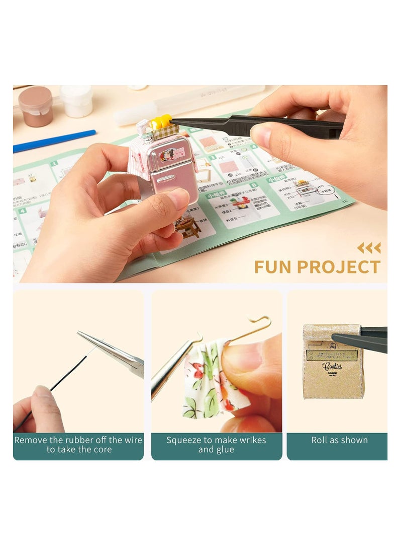 Robotime Rolife Kitchen Set Taste Life DS015 3D Wooden Puzzle DIY Miniature Furniture Dollhouse Kit Unique Home Decor Birthday Gifts for Teens or Adults  - Image 3