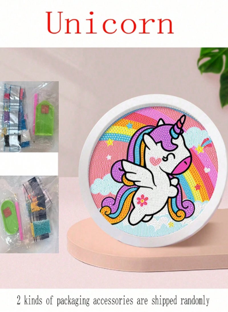 Kids Diamond Painting Kit with Wooden Frame – DIY 5D Resin Rhinestone Art Set for Girls & Boys Age 5+, Sparkle Dot Art Craft for Beginners, Room Decor, Extra Beads Included, Great Birthday Gift for Creative Kids  - Image 3