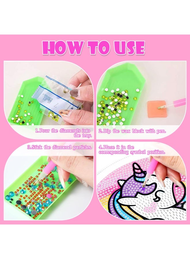 Kids Diamond Painting Kit with Wooden Frame – DIY 5D Resin Rhinestone Art Set for Girls & Boys Age 5+, Sparkle Dot Art Craft for Beginners, Room Decor, Extra Beads Included, Great Birthday Gift for Creative Kids  - Image 5