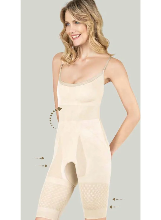 VEILLE Skin-Colored Shaping Body Corset | Seamless | Buttock Support and Slim Structure | Smooth Appearance.