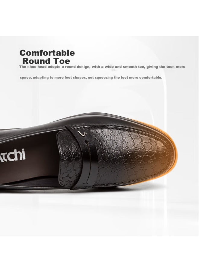 Satchi Men's Fashion Lightweight Leather Shoes 752442239z Black 42 - Image 2
