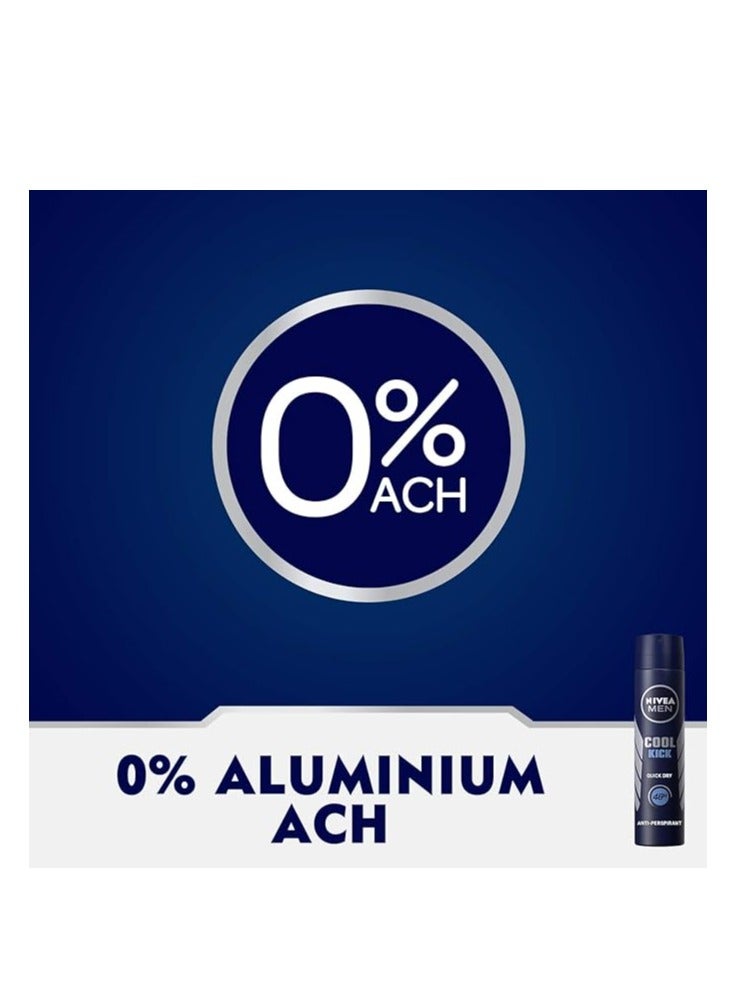 Nivea Pack Of 3 Nivea Men Deodorant Spray for Men Cool Kick Scent 150ml - Image 5