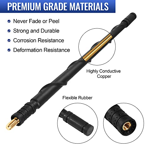 VOFONO 13 Inch Antenna Compatible with Jeep Wrangler JK JL Gladiator JT 2007-2025, New Spiral Flex Rubber Antenna Replacement, Jeep Wrangler Gladiator Accessories - Image 3