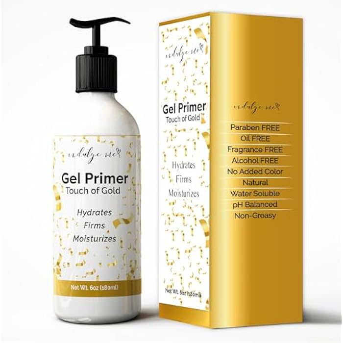 IndulgeMe Conductive Gel - Facial Hydrating Leave-On Gel Primer, Hyaluronic Acid, Collagen Peptide, Niacinamide, Vitamin E, Gold Foil - Image 1