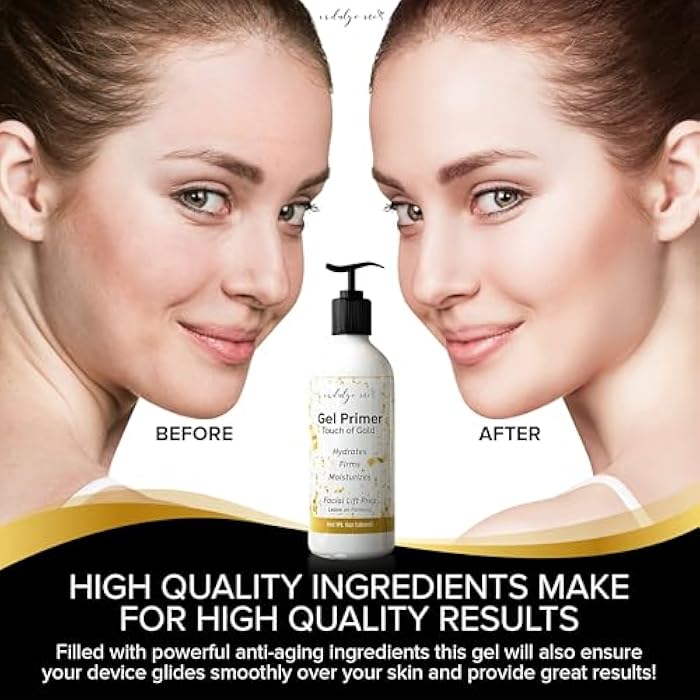IndulgeMe Conductive Gel - Facial Hydrating Leave-On Gel Primer, Hyaluronic Acid, Collagen Peptide, Niacinamide, Vitamin E, Gold Foil - Image 4