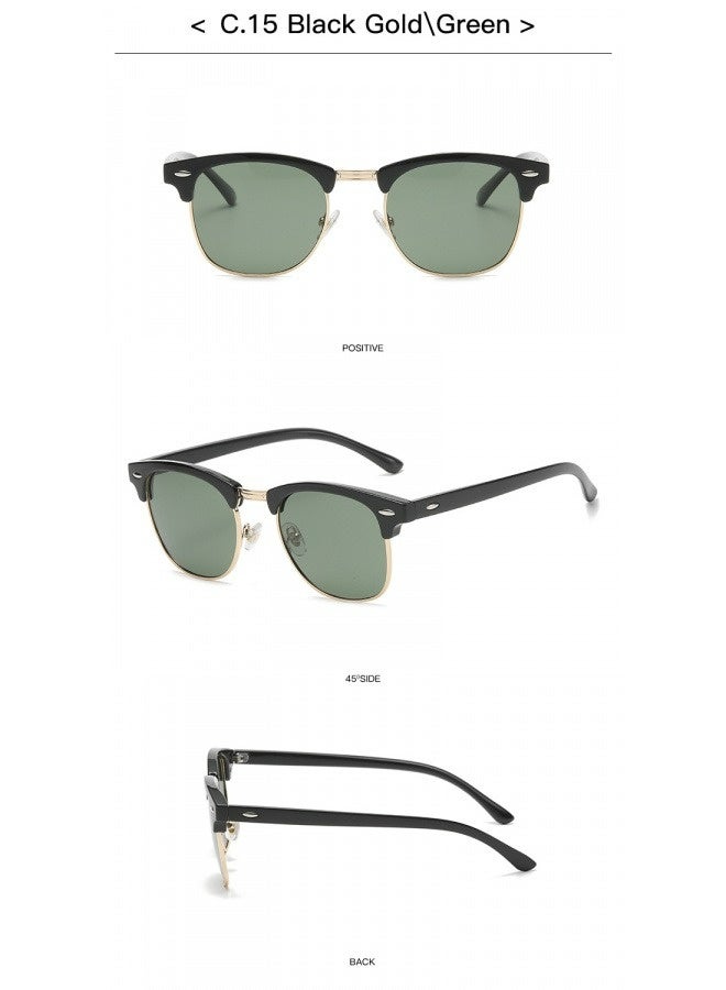 نظارات شمسية للرجال والنساء بتصميم رياضي عتيق مضادة للأشعة فوق البنفسجية - Image 2