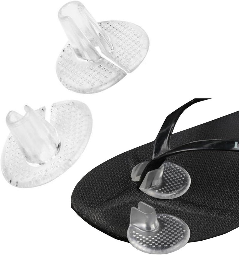 5 Pairs Transprent Silicone Gel Sandal Thong Protectors Toe Guards Cushions Flip-Flop Non-Slip Toe Separator Foot Pads (Style B)