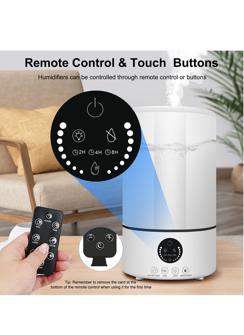 Necomi 3L Humidifier,Cool Mist Humidifier,Auto Shut Off,7 Color Night Light for Large Room Home,Auto Shut Off,For Bedroom Living Room Nursery  - Image 5