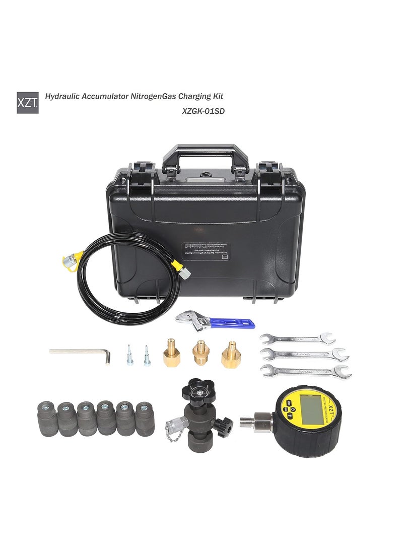 XZT XZT GK01SD Hydraulic Accumulator Nitrogen Charging System Nitrogen Pressure Test Kit Gas Charging Tools  - Image 5