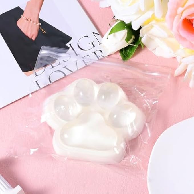 XIHIRCD Squishy Cat Paw Toy, 13.5cm Anti-Stress Squishy Cat Paw Taba Squeeze Toys Kawaii Soft Jelly Cat Paws for Children Teens Adults Home Office Relaxation - Image 3