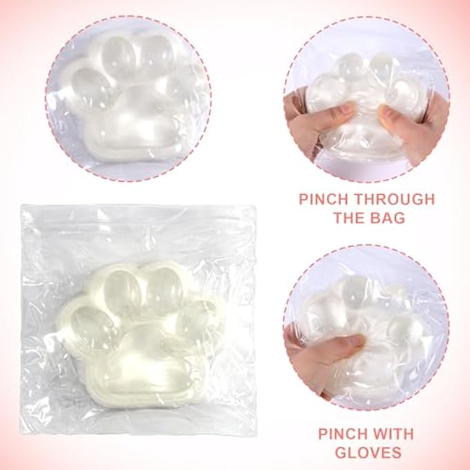 XIHIRCD Squishy Cat Paw Toy, 13.5cm Anti-Stress Squishy Cat Paw Taba Squeeze Toys Kawaii Soft Jelly Cat Paws for Children Teens Adults Home Office Relaxation - Image 5