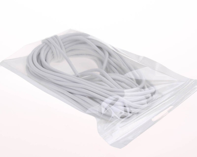 COTOWIN 1/8-Inch (3 mm) by 10-Yard White Heavy Round Elastic Cord (Cut) - Image 2