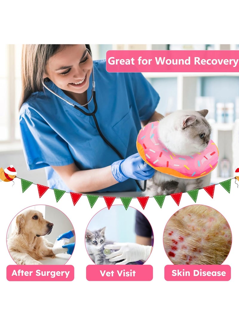 Soft Cat Cone Collar, Used for Wound Healing Cat Recovery, Cute Donut Adjustable Kitten Cone, Stops Licking, Comfortable Lightweight Elizabethan Collar, Suitable for Post-Surgery Cats - Image 4
