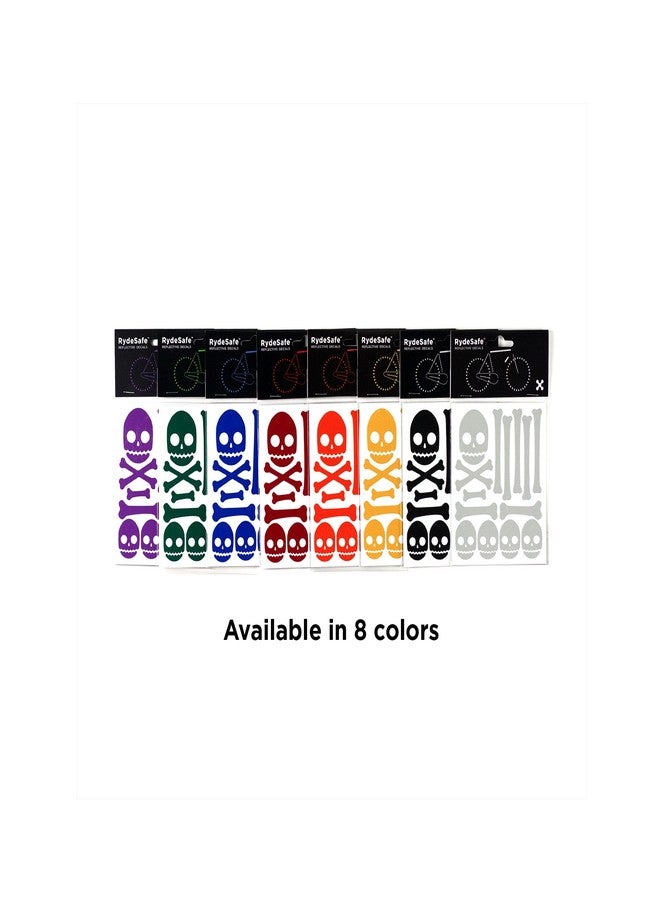 RydeSafe Reflective Decals Skull & Bones Kit, Black - Image 2