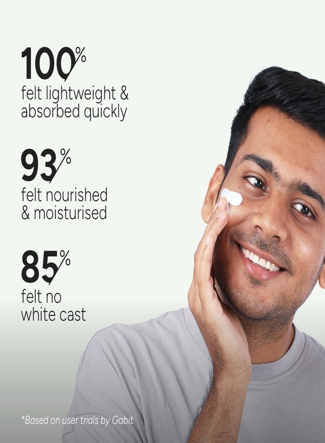 Gabit 100% Mineral Sunscreen SPF 50 PA++++ | Water & Sweat Resistant, UVA/B & Blue Light Protection | No White Cast | Vit E, Gooseberry, Winter Cherry | Normal, Oily, Dry Skin Types | Oil free | 50ml | Pack of 3 - Image 4