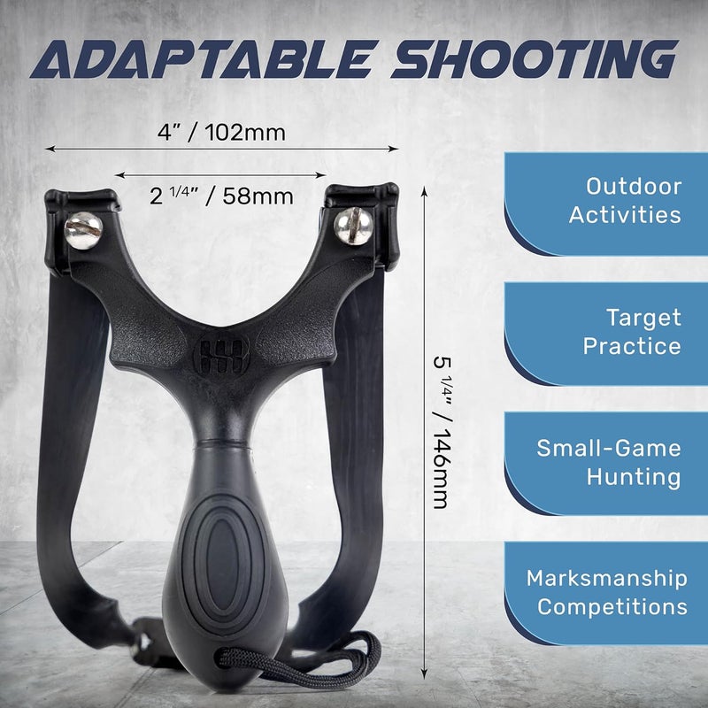 SimpleShot Scout XT Slingshot with Target, Clay Ammo and Bands for Professional Hunting and Powerful Target Shooting Sling Shot - Image 3