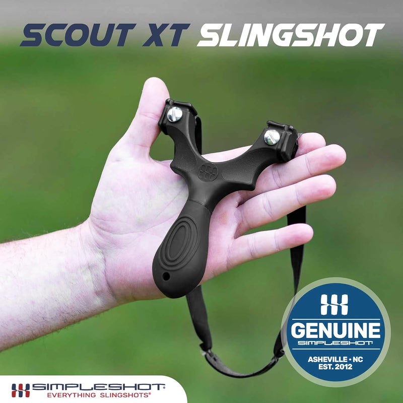 SimpleShot Scout XT Slingshot with Target, Clay Ammo and Bands for Professional Hunting and Powerful Target Shooting Sling Shot - Image 2