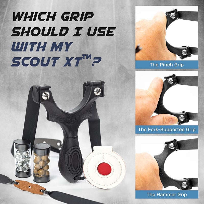 SimpleShot Scout XT Slingshot with Target, Clay Ammo and Bands for Professional Hunting and Powerful Target Shooting Sling Shot - Image 5