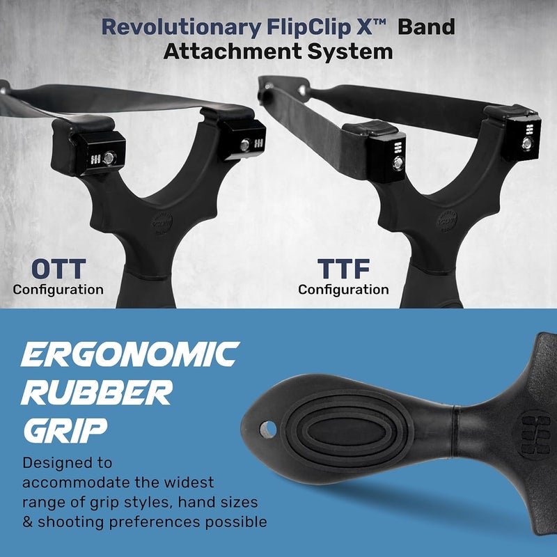 SimpleShot Scout XT Slingshot with Target, Clay Ammo and Bands for Professional Hunting and Powerful Target Shooting Sling Shot - Image 4