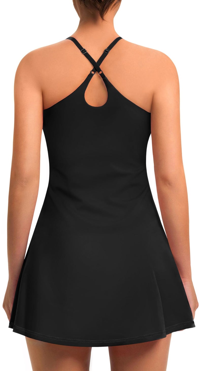 MIRITY Womens Easy Pee Tennis Dress with Built in Shorts and Pockets - Workout Athletic Golf Dresses - Image 2